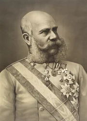 Portrait Lithograph of Emperor Franz Joseph I in Uniform with Decorations